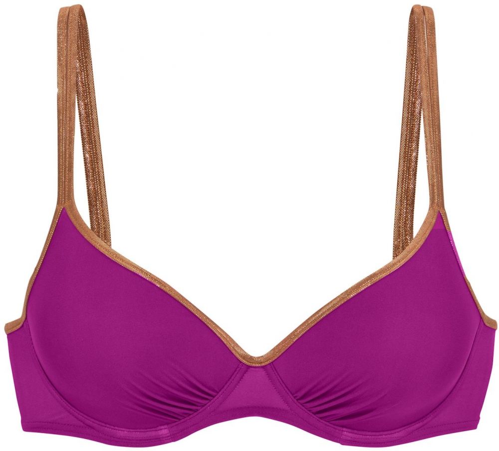 BRUNO BANANI Bikinový top  hrdzavohnedá / fialová