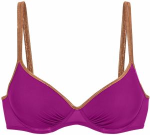 BRUNO BANANI Bikinový top  hrdzavohnedá / fialová