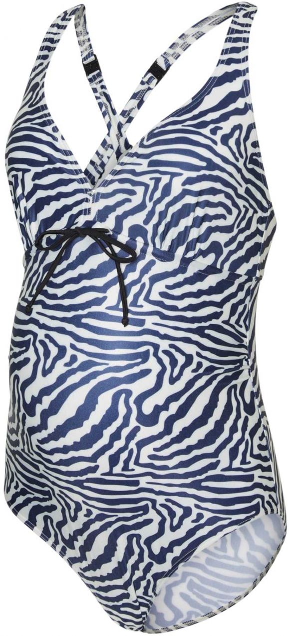 MAMALICIOUS Jednodielne plavky 'Josefine'  tmavomodrá / čierna / biela