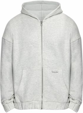 Dropsize Tepláková bunda  sivá melírovaná