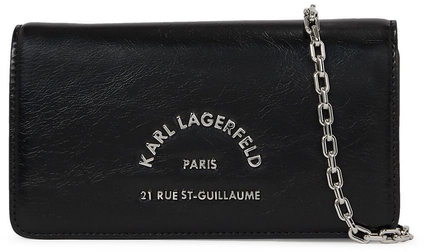 Karl Lagerfeld Listová kabelka  čierna / strieborná