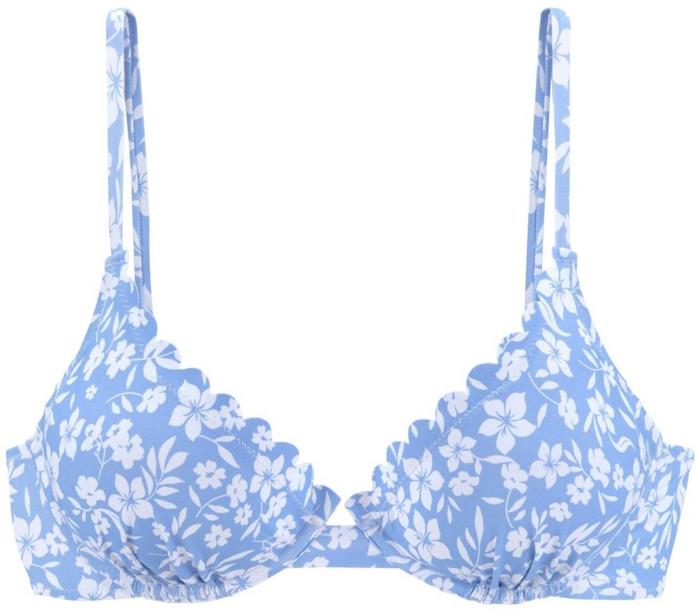 VIVANCE Bikinový top  modrá / biela