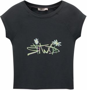 Pull&Bear Tričko  citrónová žltá / svetlozelená / orchideová / čierna