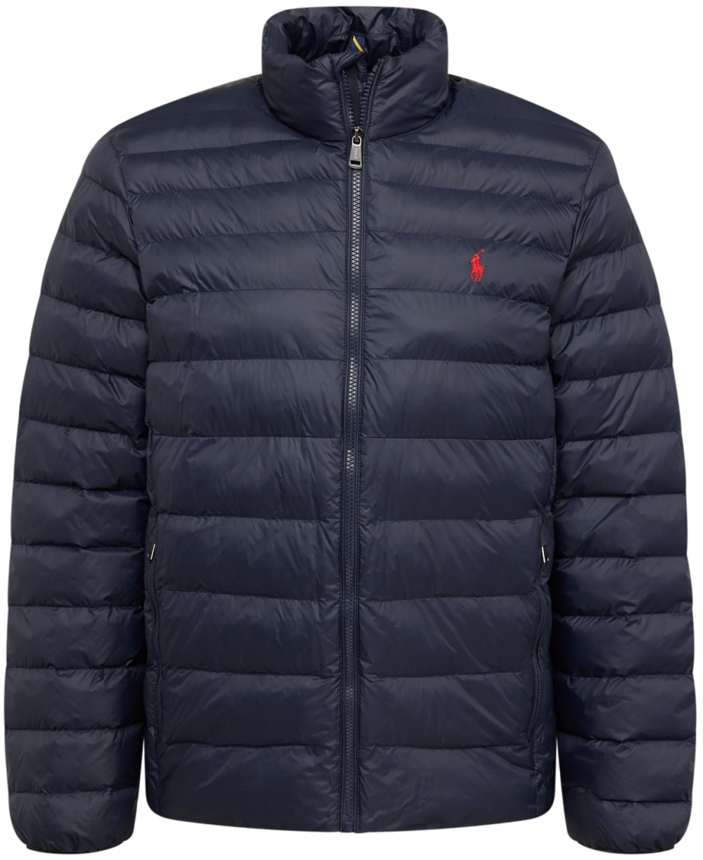 Polo Ralph Lauren Prechodná bunda 'TERRA'  námornícka modrá / červená