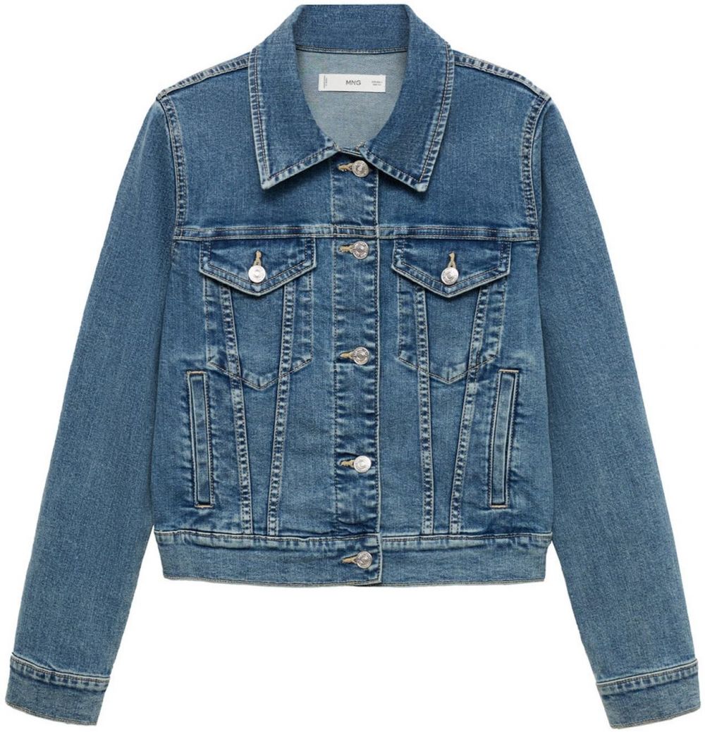 MANGO Prechodná bunda 'VICKY'  modrá denim