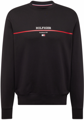 TOMMY HILFIGER Mikina  červená / čierna / biela