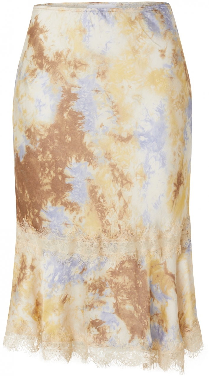 TOPSHOP Sukňa  béžová / svetlomodrá / hnedá
