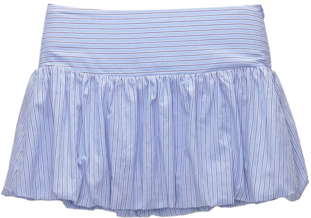 Pull&Bear Sukňa  tmavomodrá / svetlomodrá / biela