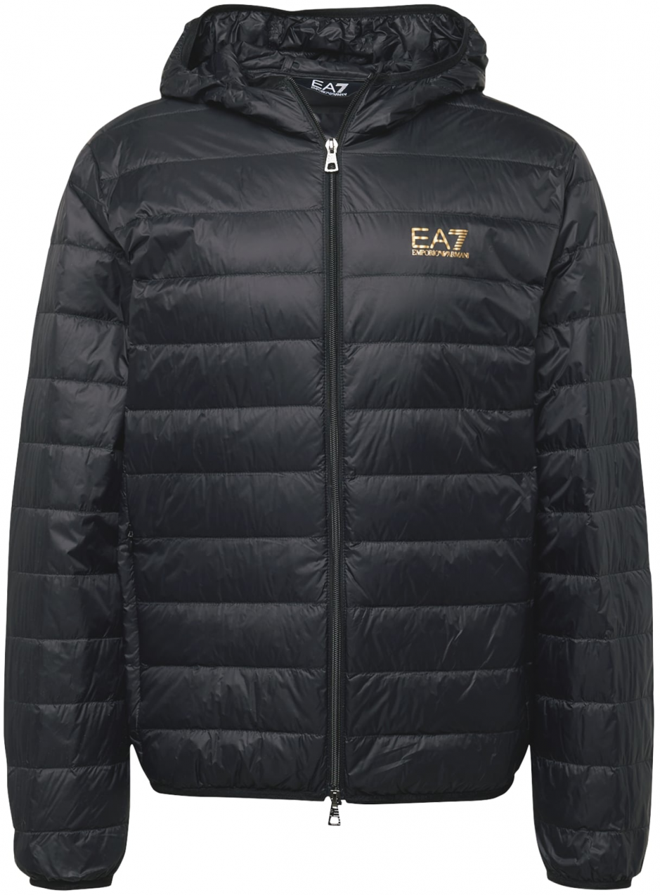 EA7 Emporio Armani Prechodná bunda  zlatá / čierna