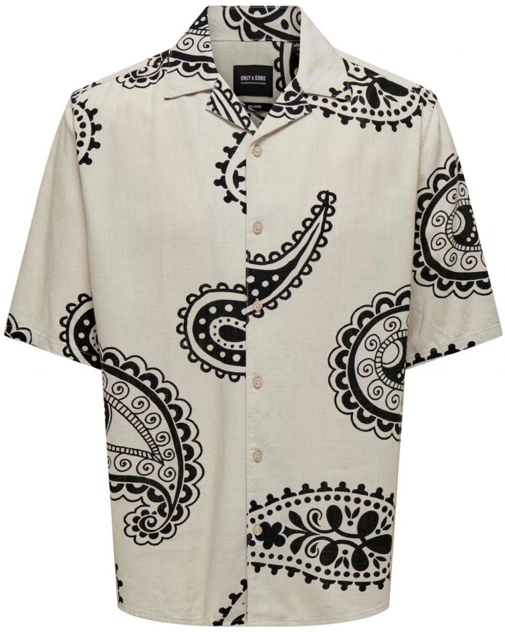 Only & Sons Košeľa 'ONSAustin'  sivobéžová / čierna