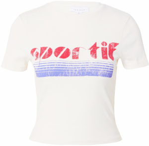 TOPSHOP Tričko 'Sportif'  nebielená / zafírová / brusnicová