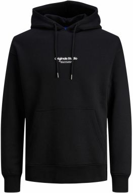 JACK & JONES Mikina 'JORVesterbro'  čierna / biela