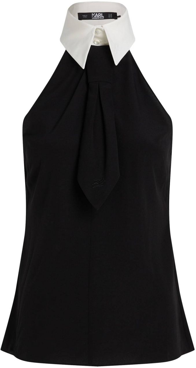 Karl Lagerfeld Top  čierna / biela
