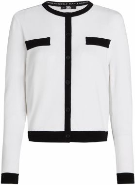 Karl Lagerfeld Kardigán  čierna / biela
