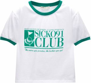 Pull&Bear Tričko  zelená / biela