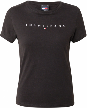 Tommy Jeans Curve Tričko  čierna / biela