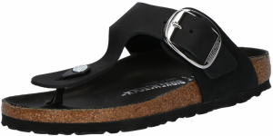 BIRKENSTOCK Žabky 'Gizeh LEOI'  čierna / strieborná
