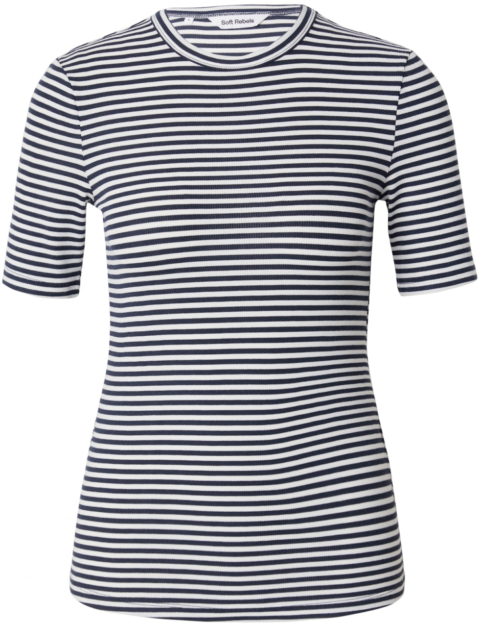 Soft Rebels Tričko 'Fenja'  námornícka modrá / biela