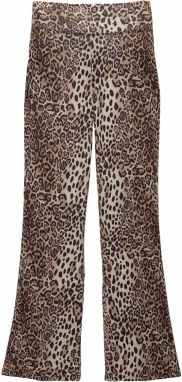 Pull&Bear Nohavice  hnedá / čierna / biela