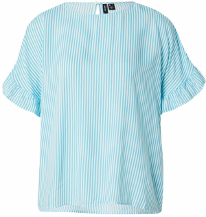 VERO MODA Blúzka 'VMBUMPY'  tyrkysová / biela