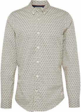 SCOTCH & SODA Košeľa 'Ditsy'  béžová / tmavozelená