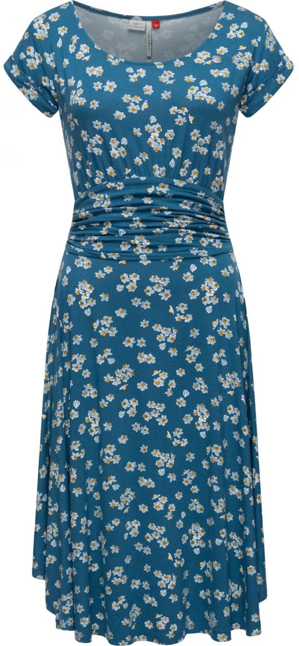 Ragwear Letné šaty 'Ivone'  tmavožltá / petrolejová / šedobiela