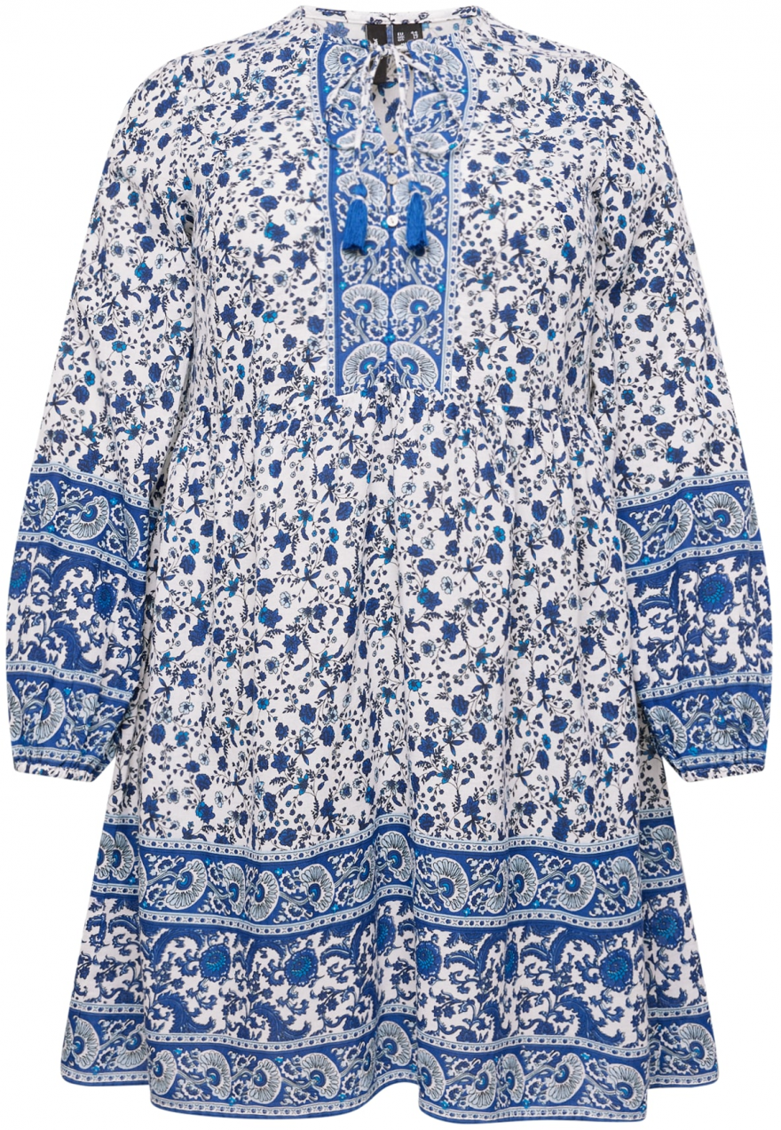 Vero Moda Curve Tunika 'VMMILAN'  modrá / námornícka modrá / biela