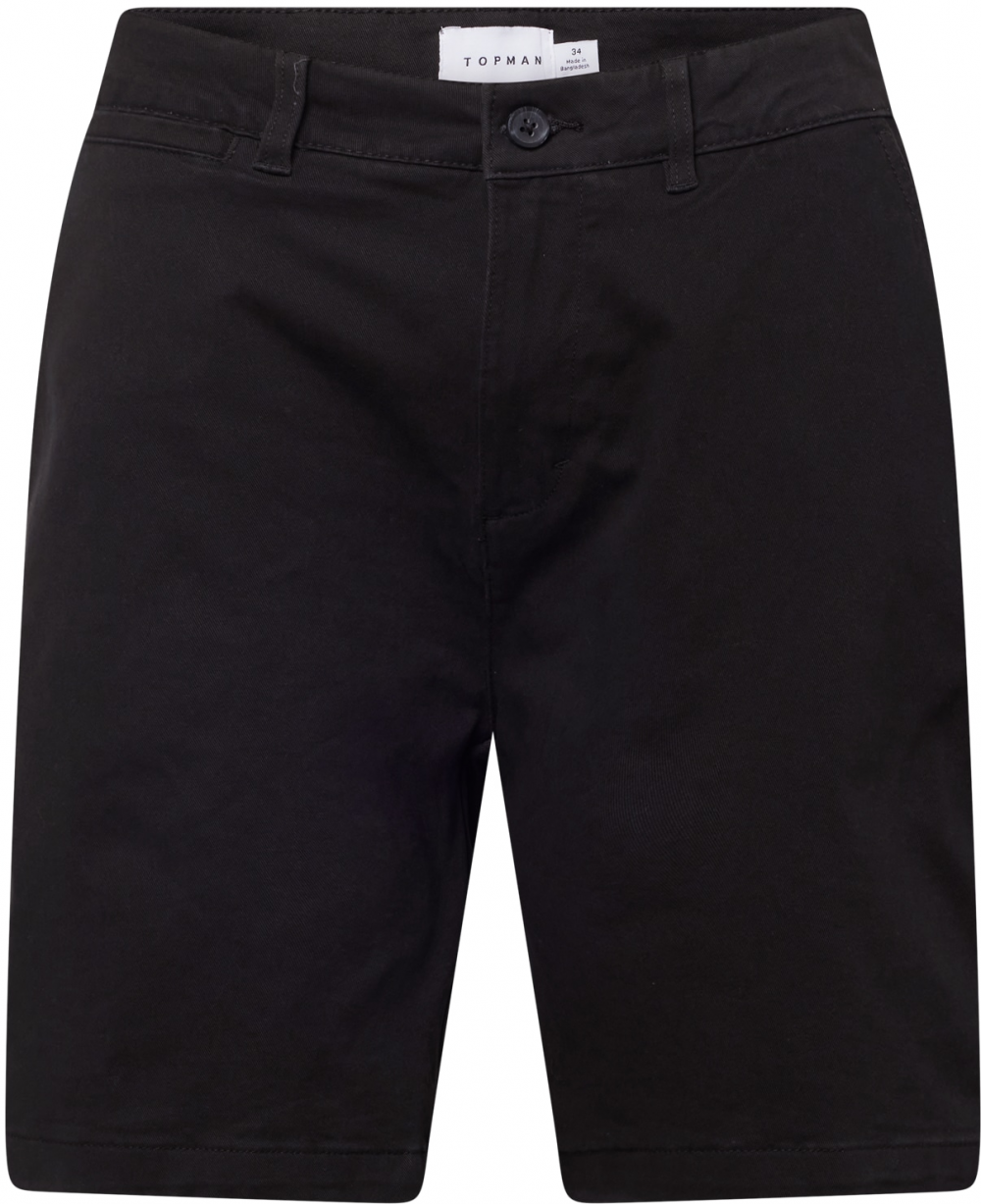 TOPMAN Chino nohavice  sivá / čierna