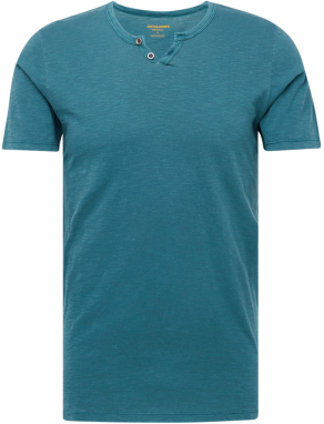 JACK & JONES Tričko 'JJESplit'  petrolejová