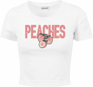 Mister Tee Tričko 'Peaches'  zelená / oranžová / marhuľová / biela