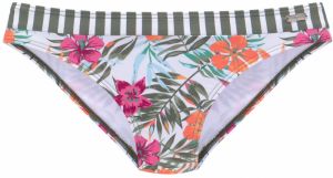 VENICE BEACH Bikinové nohavičky 'Summer'  olivová / orgovánová / tmavoružová / biela