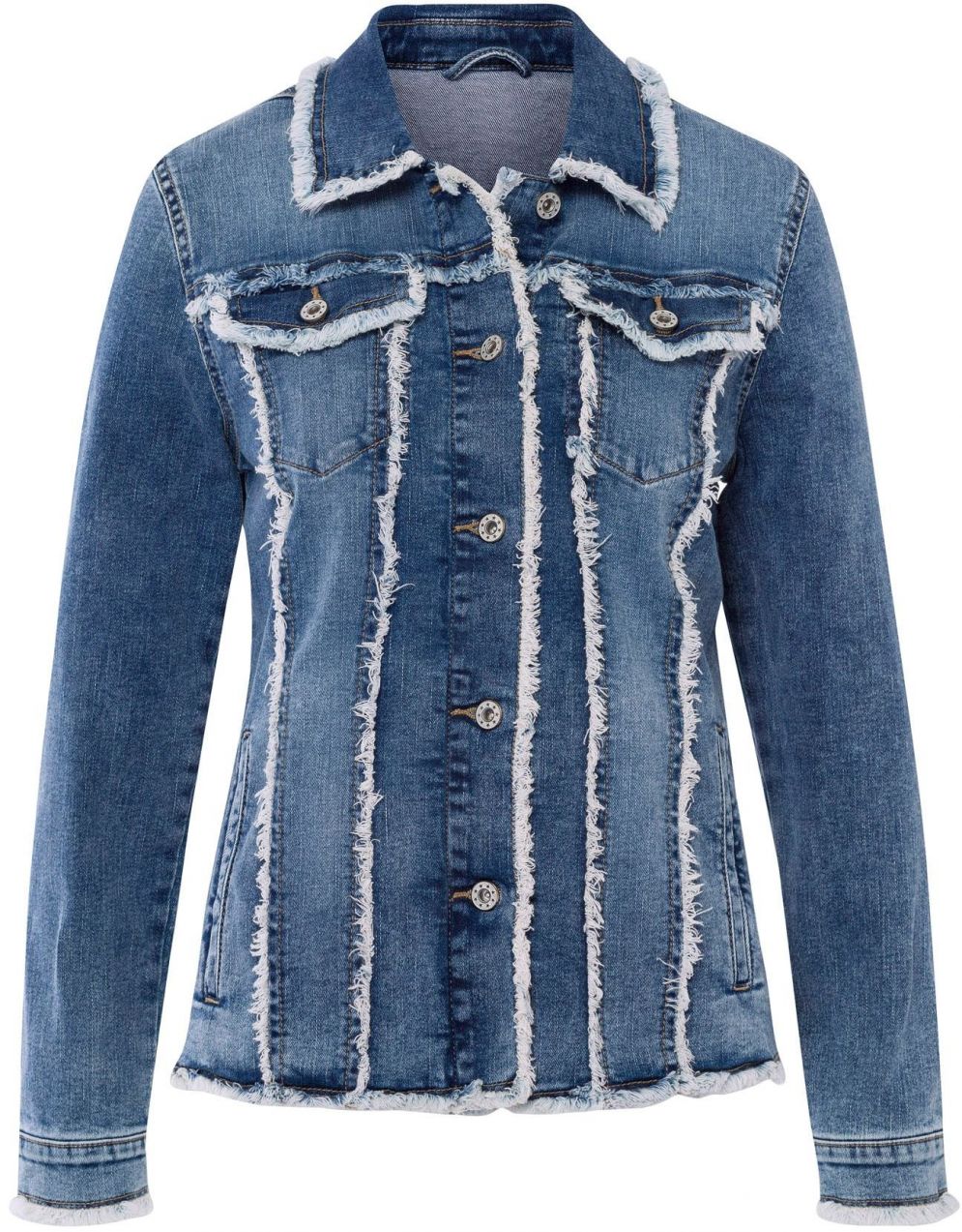 heine Prechodná bunda  modrá denim / biela