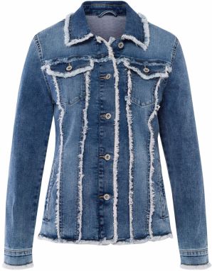 heine Prechodná bunda  modrá denim / biela