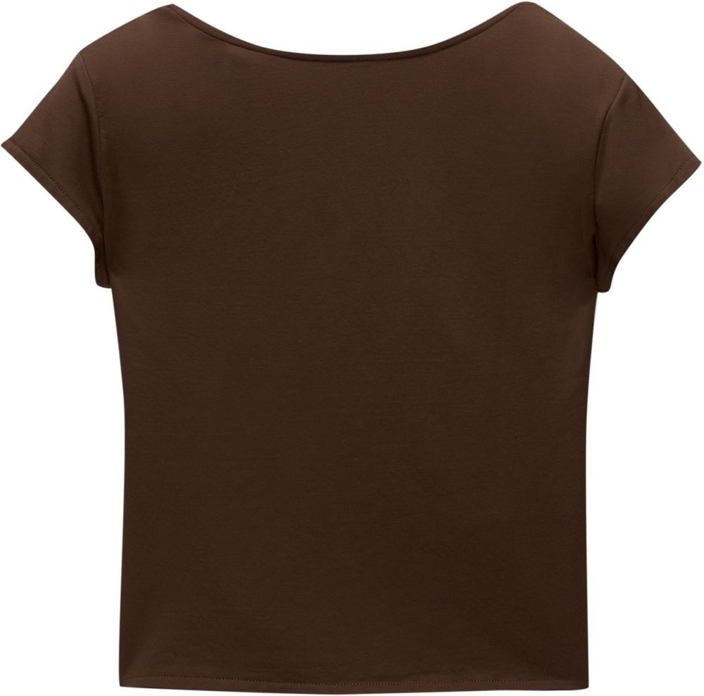 Pull&Bear Tričko  čokoládová