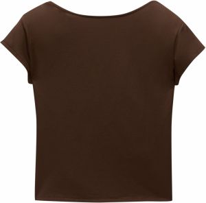 Pull&Bear Tričko  čokoládová