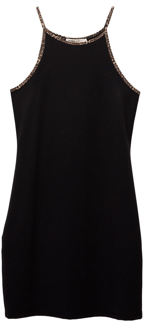 Pull&Bear Šaty  piesková / hnedá / tmavohnedá / čierna