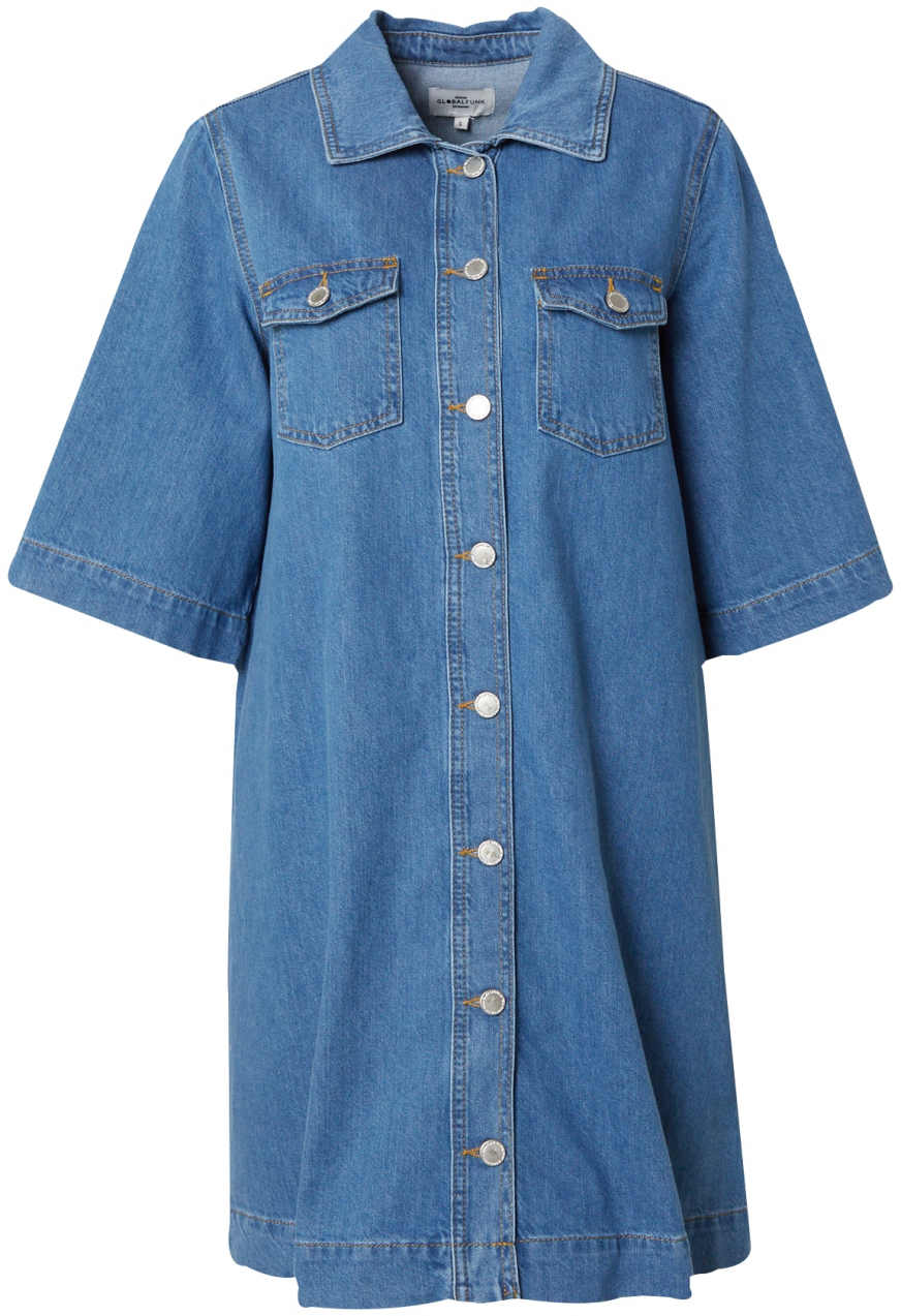 Global Funk Košeľové šaty 'Mira'  modrá denim