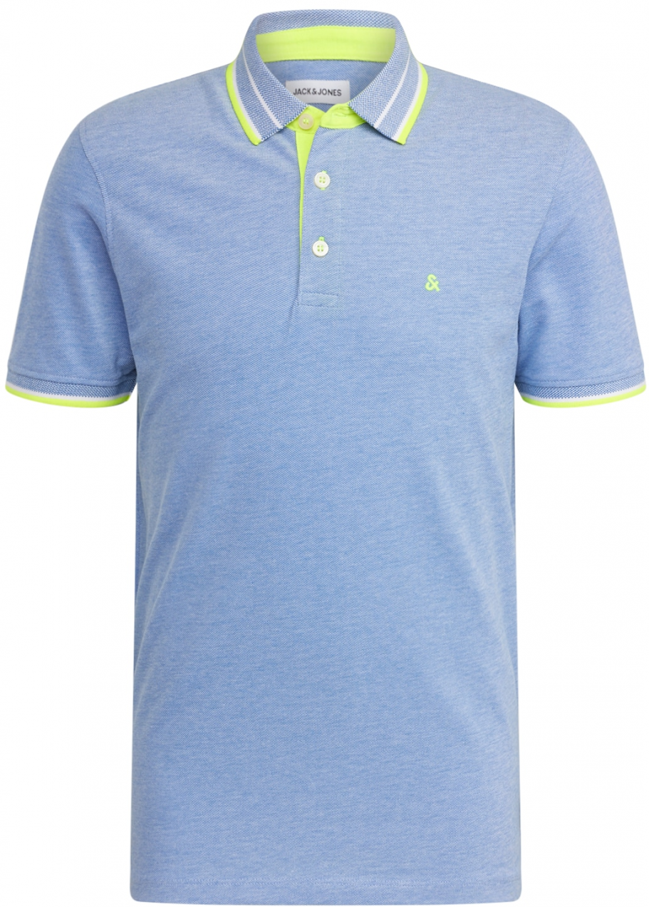 JACK & JONES Tričko 'JJEPaulos'  svetlomodrá / citrónová / biela