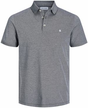 JACK & JONES Tričko 'JJEPaulos'  sivá melírovaná / biela