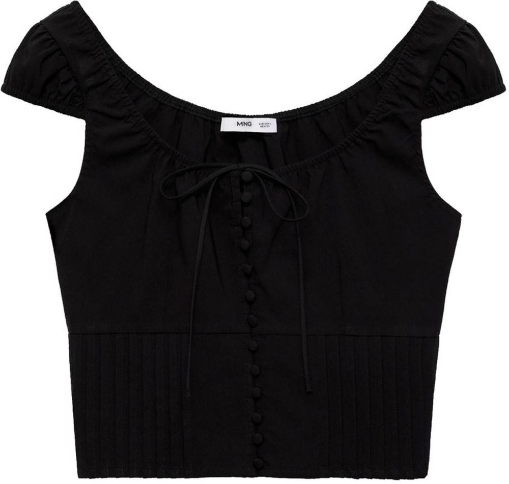 MANGO Blúzka 'FRESO'  čierna