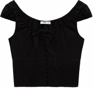 MANGO Blúzka 'FRESO'  čierna