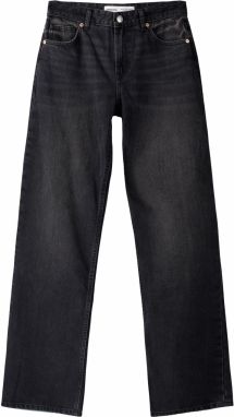 Bershka Džínsy  čierny denim