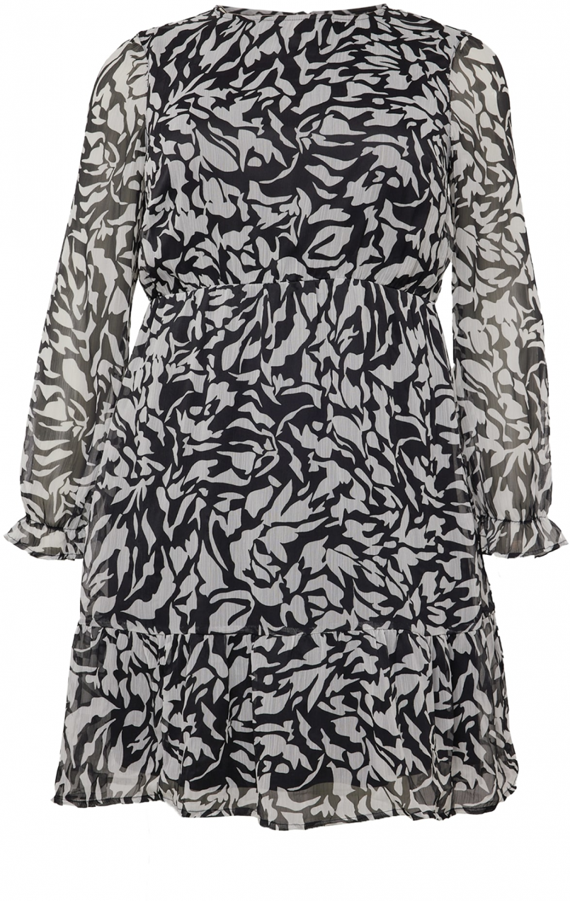 Vero Moda Curve Šaty 'VMCSMILLA'  čierna / vaječná škrupina
