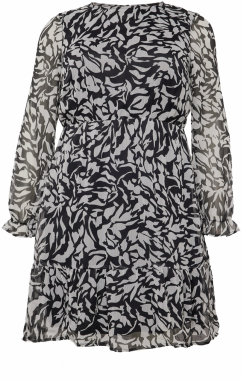 Vero Moda Curve Šaty 'VMCSMILLA'  čierna / vaječná škrupina