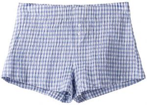 Bershka Nohavice  indigo / biela
