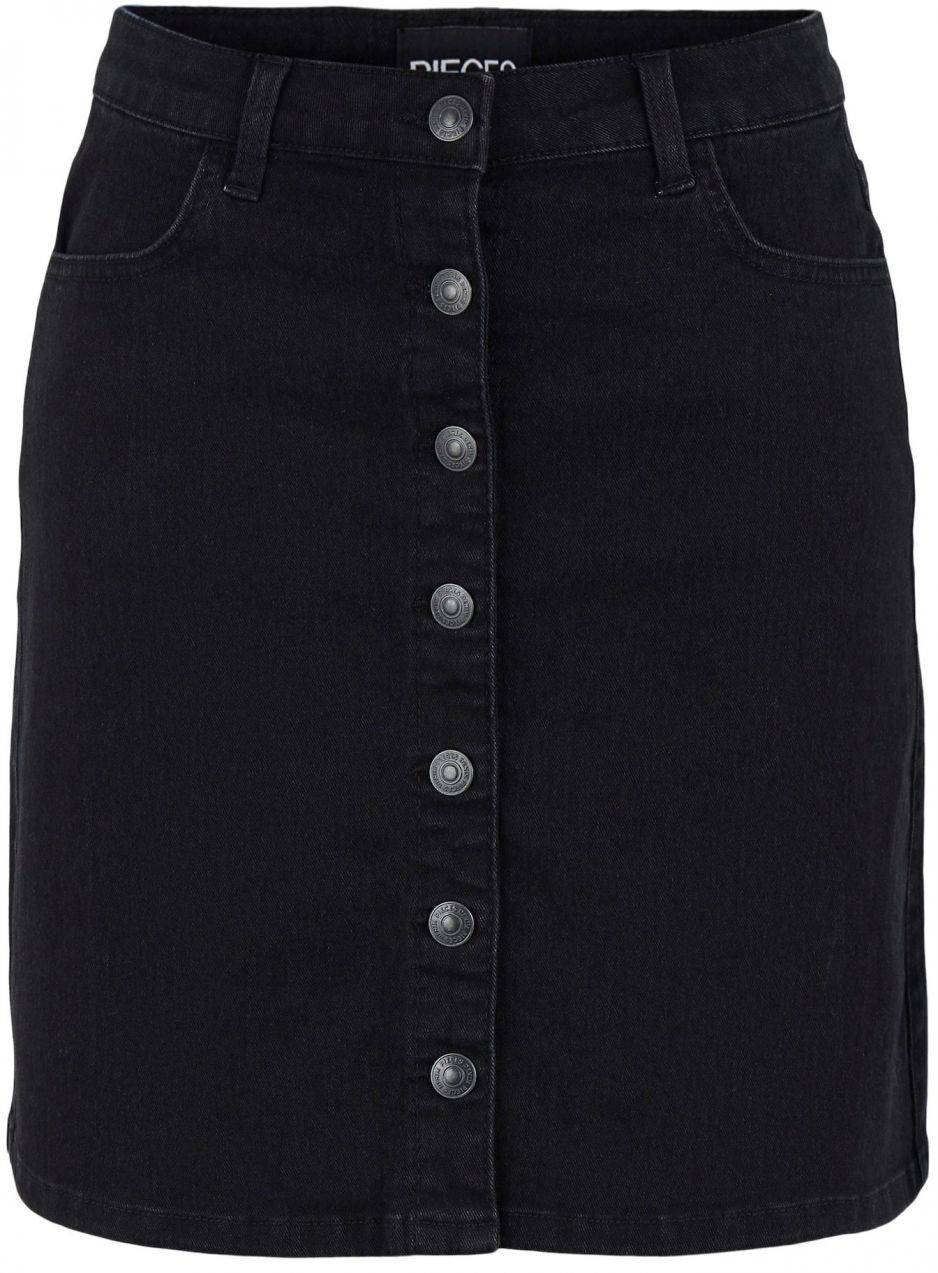 PIECES Sukňa 'Peggy'  čierny denim