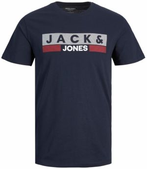 Jack & Jones Plus Tričko  modrá / sivá / bordová / biela