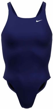 Nike Swim Športové jednodielne plavky 'Fastback'  tmavomodrá / biela