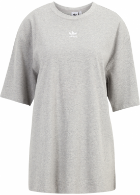 ADIDAS ORIGINALS Tričko 'Essentials'  sivá melírovaná / biela
