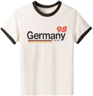Bershka Tričko  nebielená / oranžová / červená / čierna